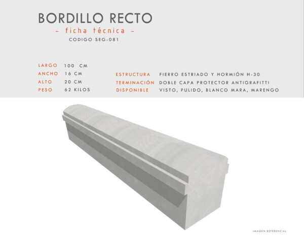 Bordillo recto - Imagen 2